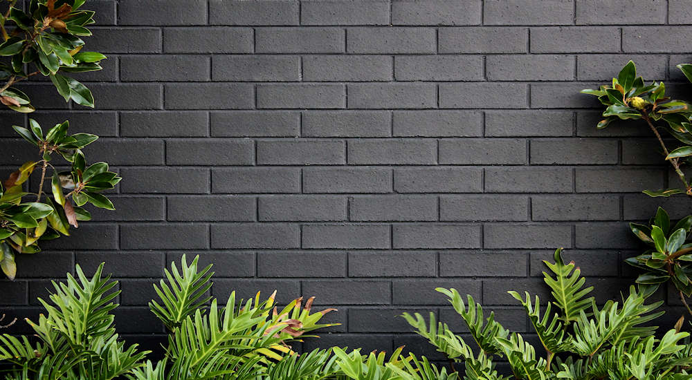 Solid brick fences wall